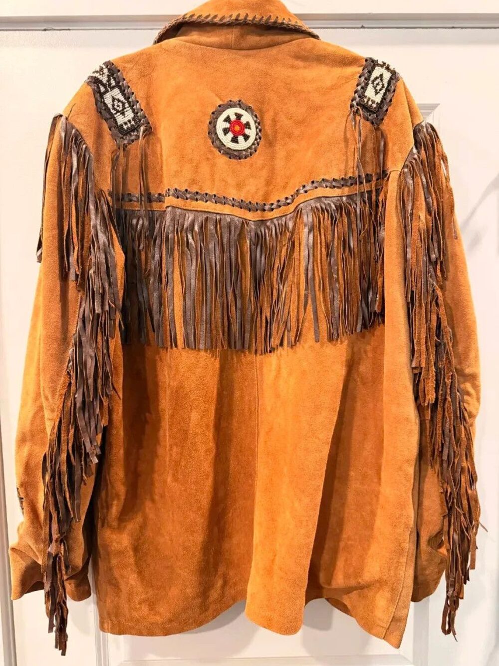 WESTERN ALPHA WEAR Men’s XXL Tan Fringe Southwestern Cowboy Jacket - Picture 7 of 7